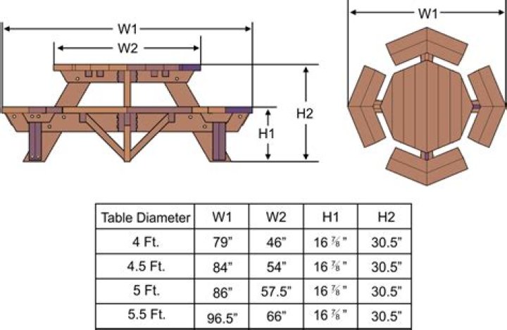 Free Hexagon Picnic Table Plans PDF – Print & Build Anywhere