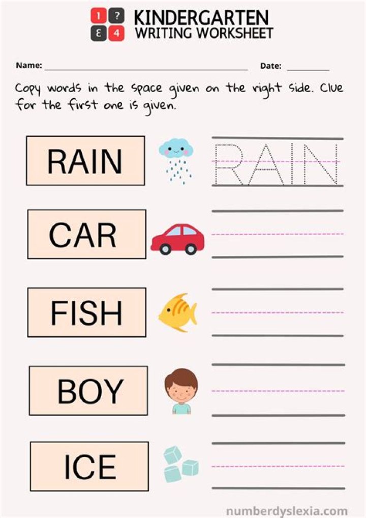Free Kindergarten Writing Worksheets PDF for Early Learners