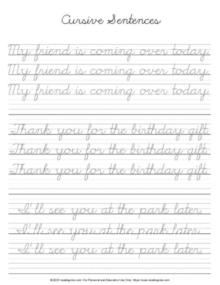 Free Left-Handed Cursive Writing Worksheets PDF – Download Now
