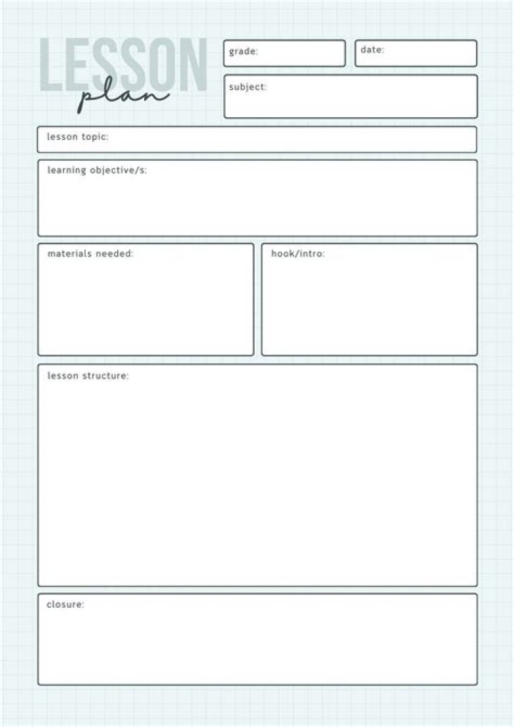 Free Kindergarten Lesson Plan PDF – Download Now