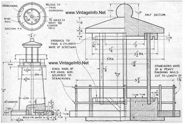 Free Lighthouse Plans PDF – Download Free Architectural Blueprints