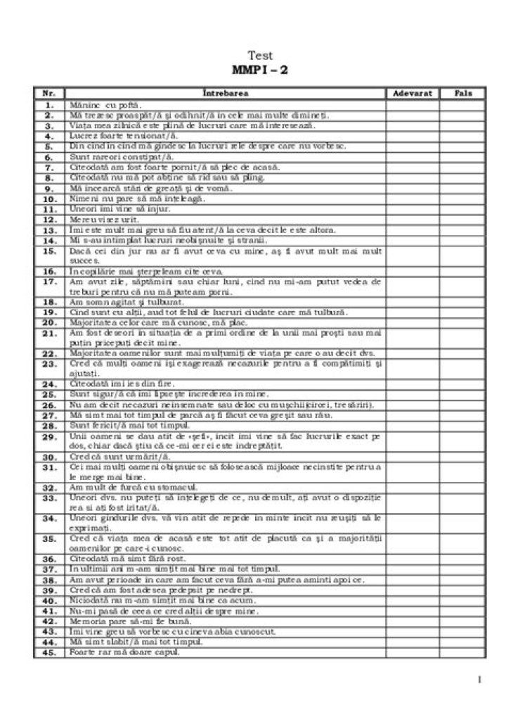 Free MMPI Test PDF Download – Instant Psychological Assessment