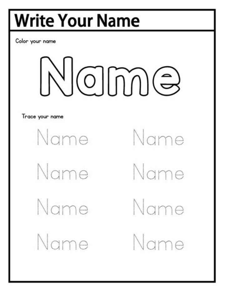 Free Preschool Name Tracing Worksheets PDF - Download Now