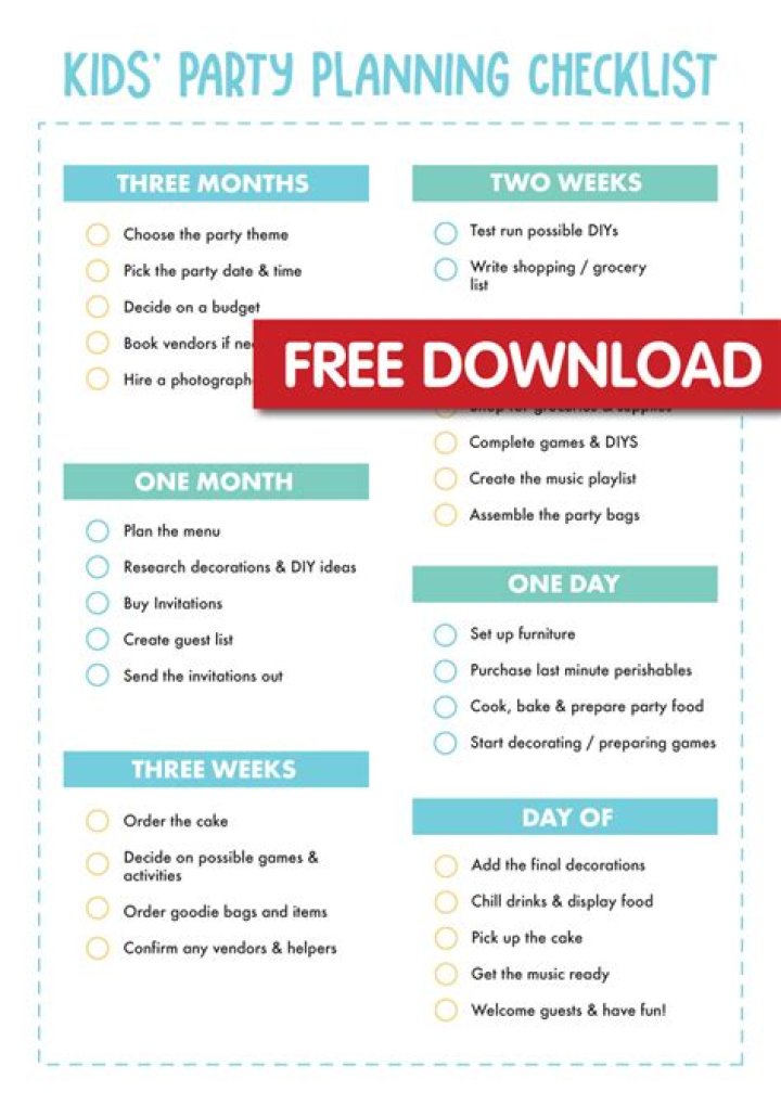 Free Party Planning Checklist PDF – Get It Now