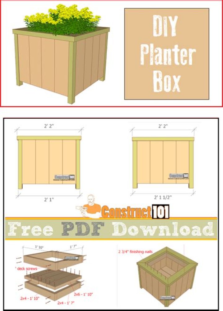 Free Planter Box Plans PDF – Instant Downloadable Designs