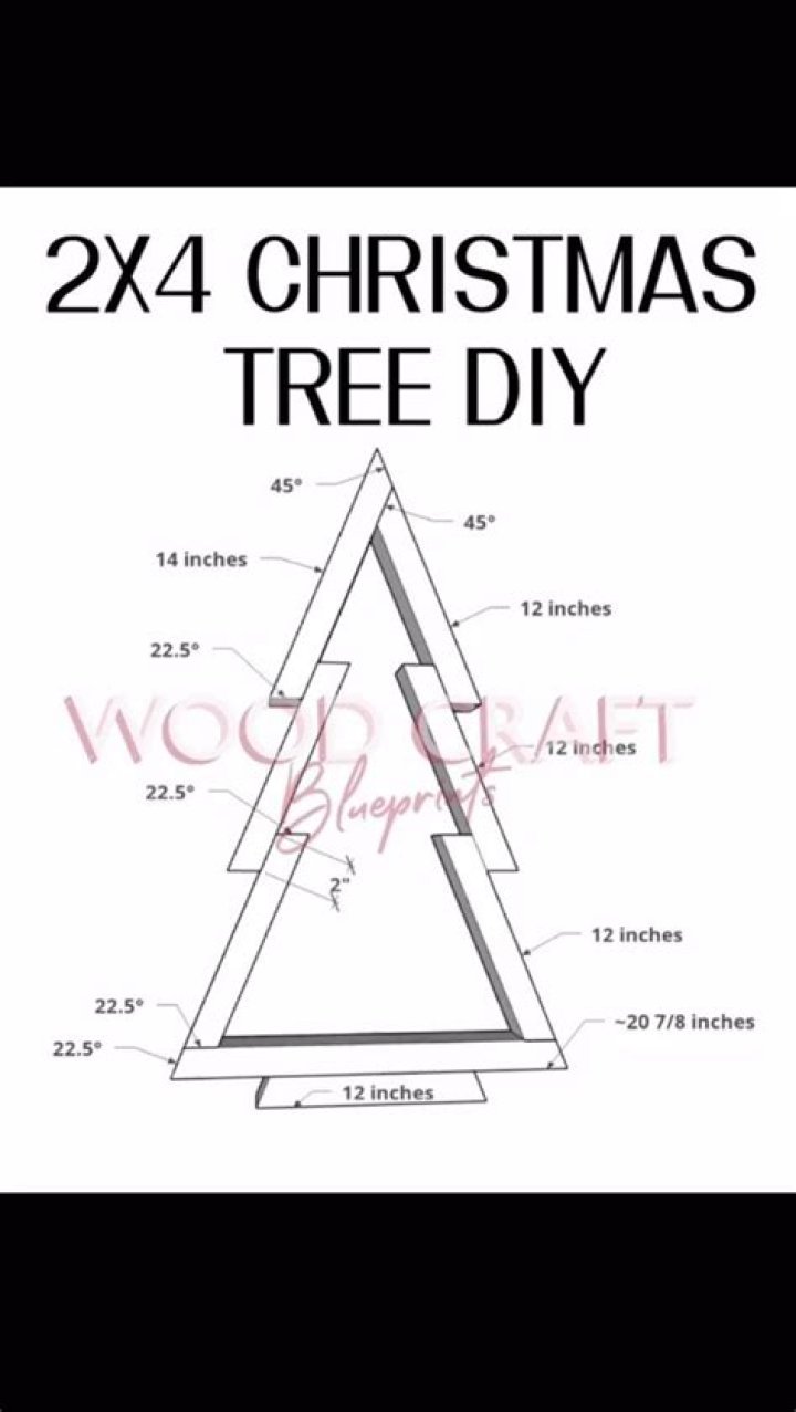 Free Printable 2x4 Christmas Tree Plans PDF – Instant Download
