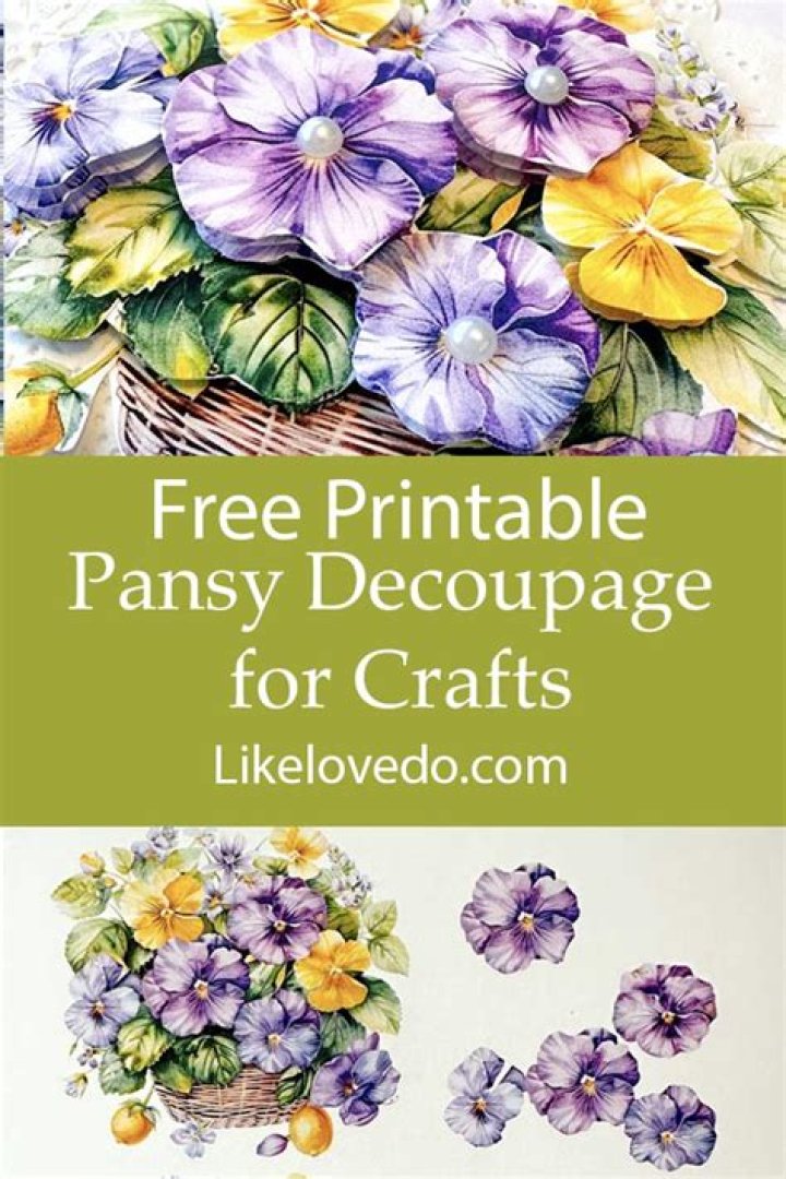 Free Printable 3D Decoupage Sheets PDF – Instant Download for Crafters