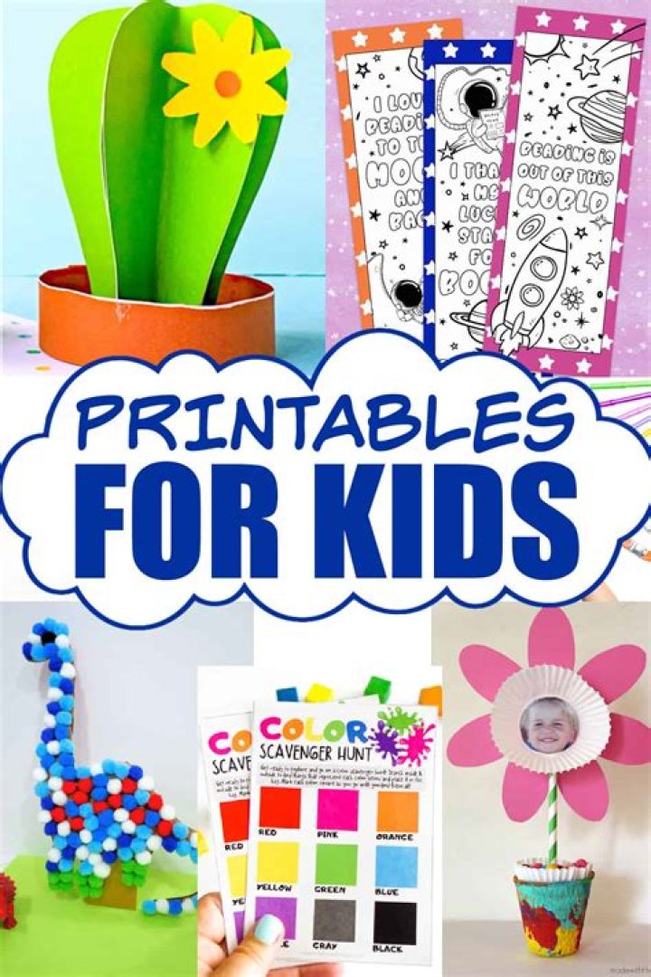 Free Printable Arts and Crafts Worksheets PDF for Adults