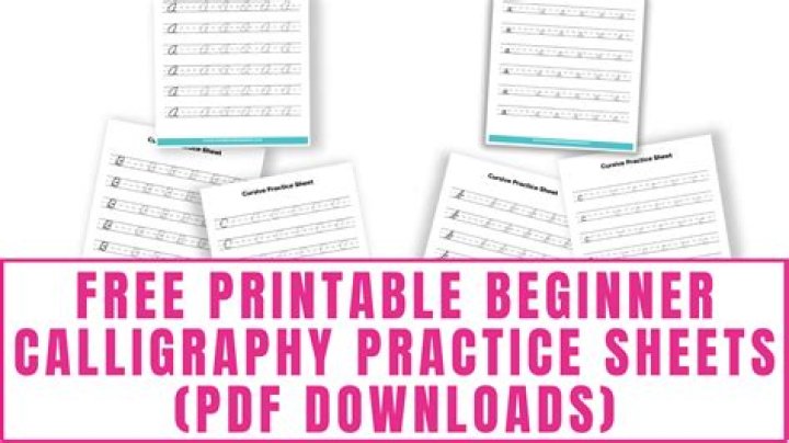 Free Printable Beginner Calligraphy Practice Sheets PDF for Easy Learning