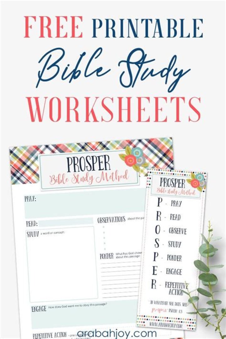 Free Printable Bible Study Worksheets PDF – Download & Grow Your Faith