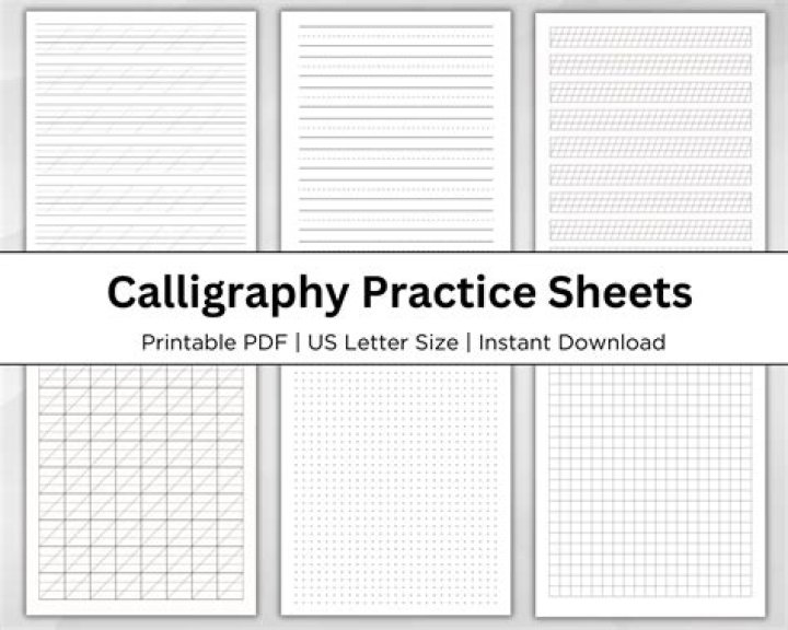 Free Printable Calligraphy Practice Sheets in AZ PDF for Beginners