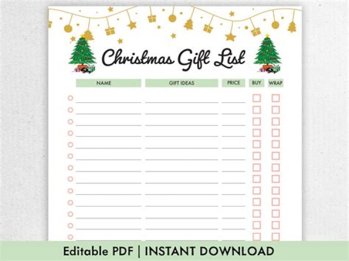 Free Printable Christmas Gift List Organizer PDF – Perfect Holiday Planner