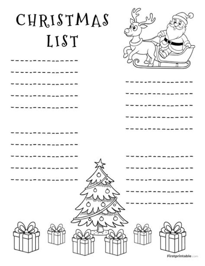 Free Printable Christmas List Template PDF – Instant Holiday Checklist