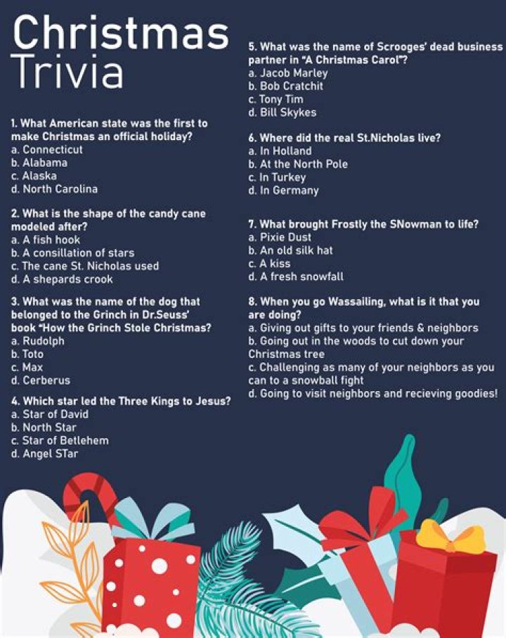 Free Printable Christmas Quiz for Adults with Answers PDF