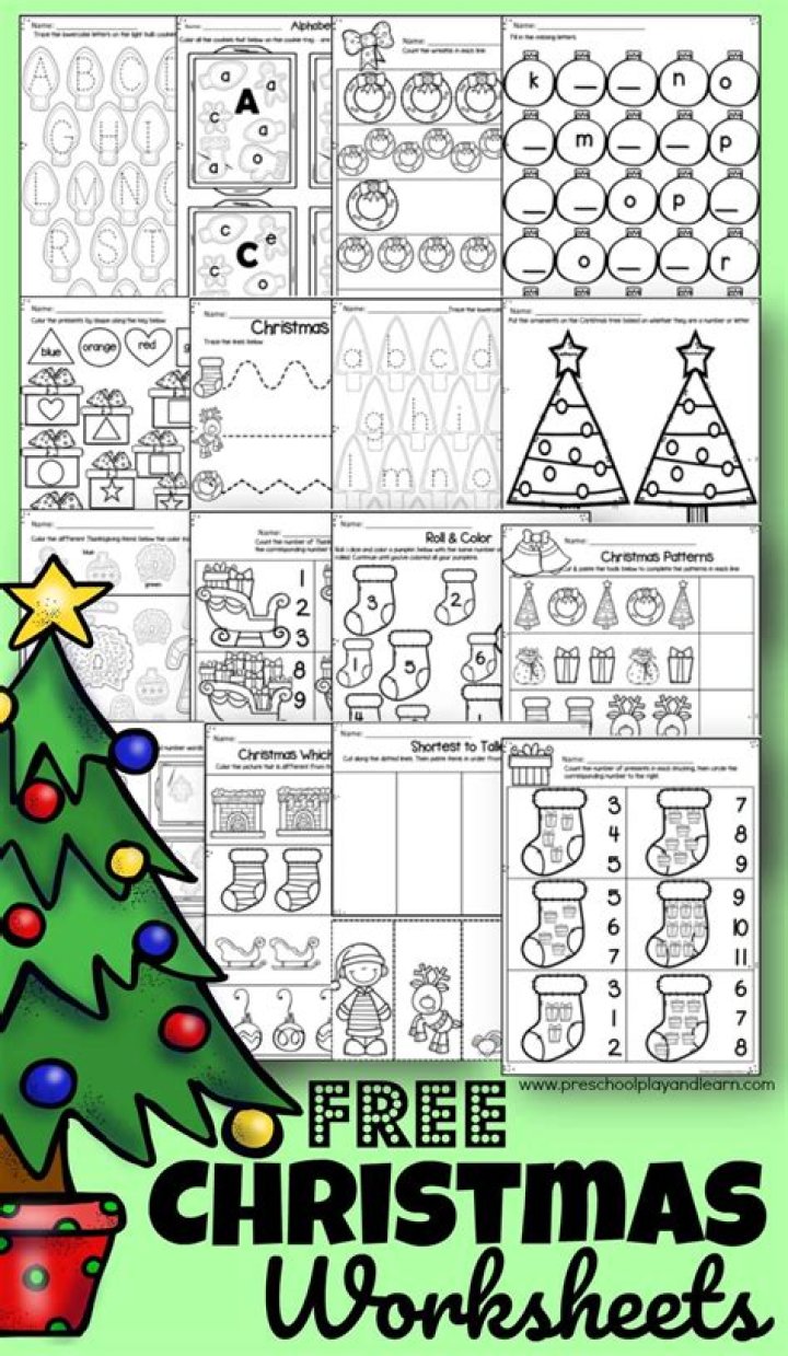 Free Printable Christmas Worksheets PDF – Instant Christmas Activities for Kids