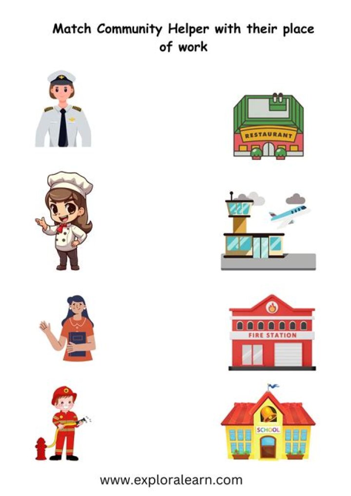 Free Printable Community Helpers Worksheets for Kindergarten PDF