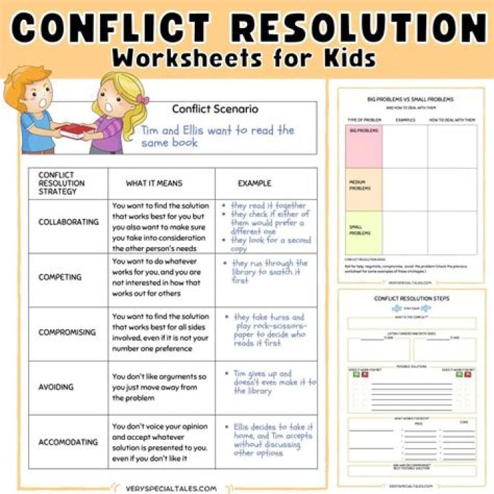 Free Printable Conflict Resolution Worksheets for Adults PDF