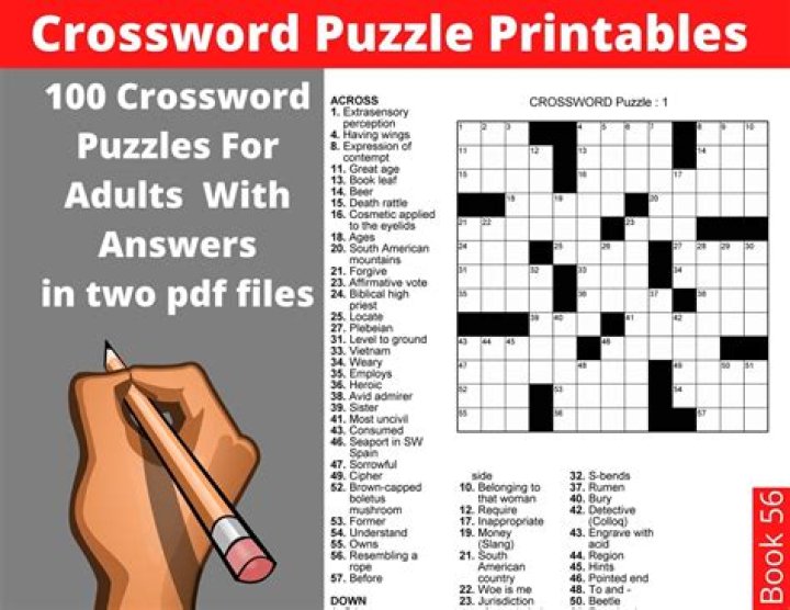 Free Printable Crossword Puzzles PDF with Answers – Instant Download