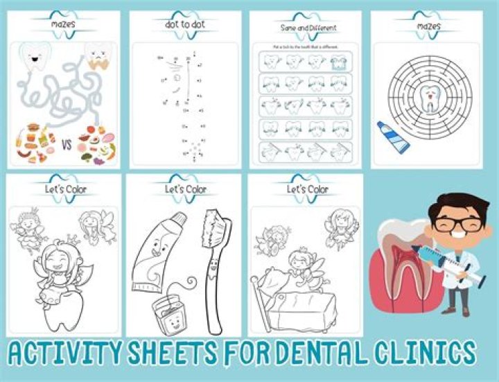 Free Printable Dental Activity Sheets PDF for Kids