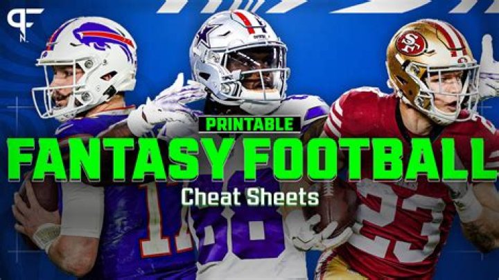 Free Printable Fantasy Football Cheat Sheet 2021 PDF – Instant Download