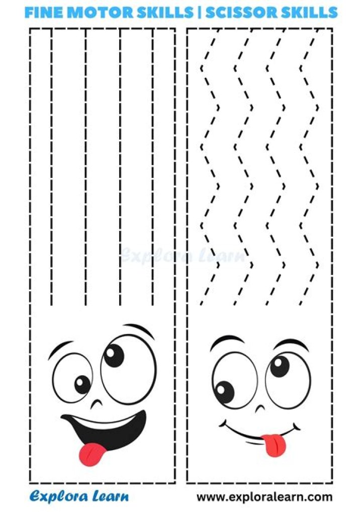 Free Printable Fine Motor Skills Worksheets PDF for Kids