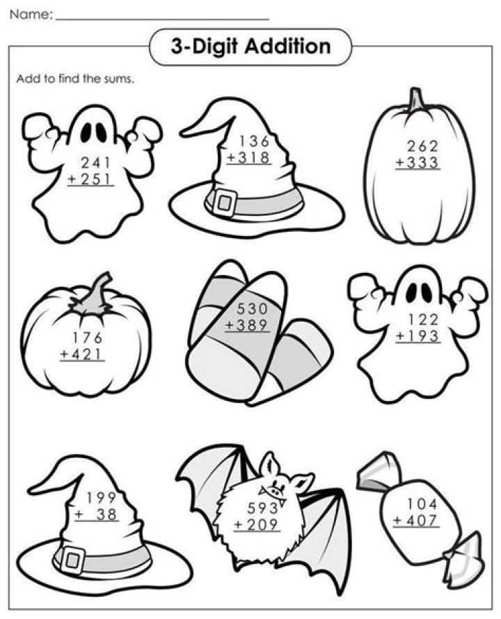 Free Printable Halloween Math Worksheets PDF for Kids