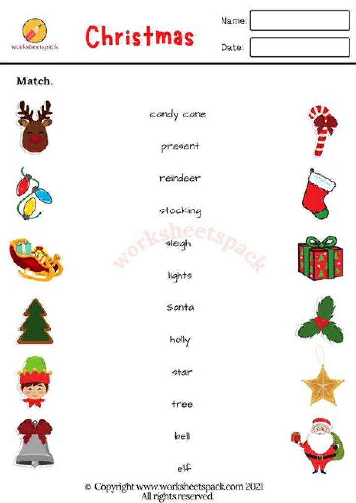 Free Printable Holiday Worksheets PDF for Kids