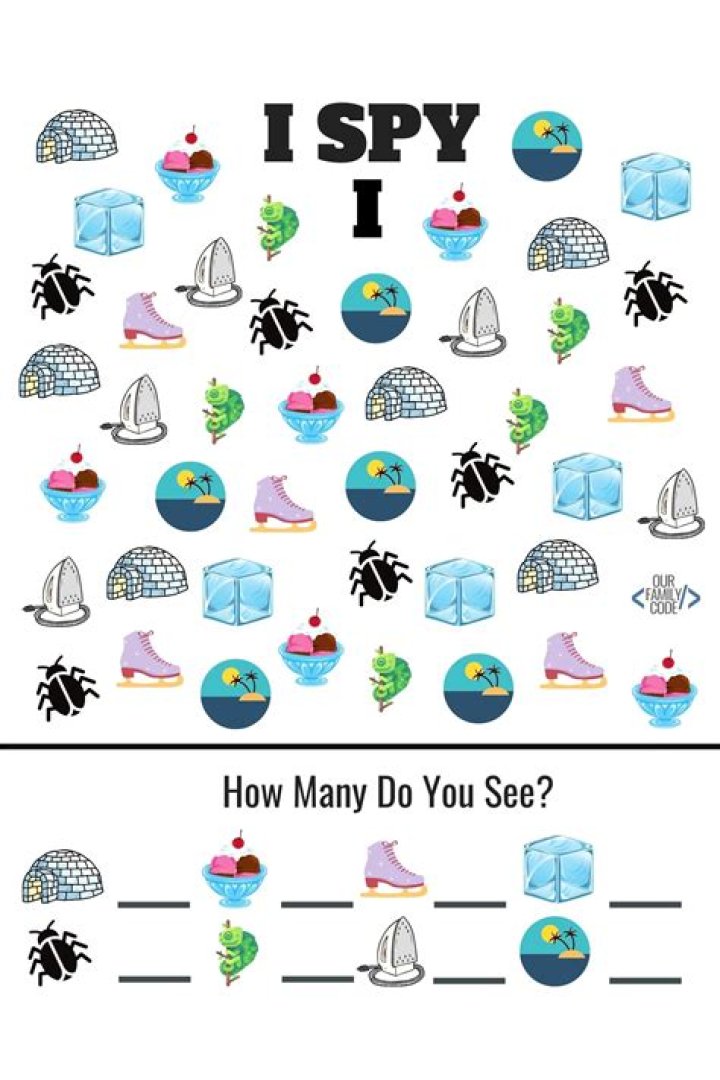 Free Printable I Spy Worksheets PDF – Instant Download