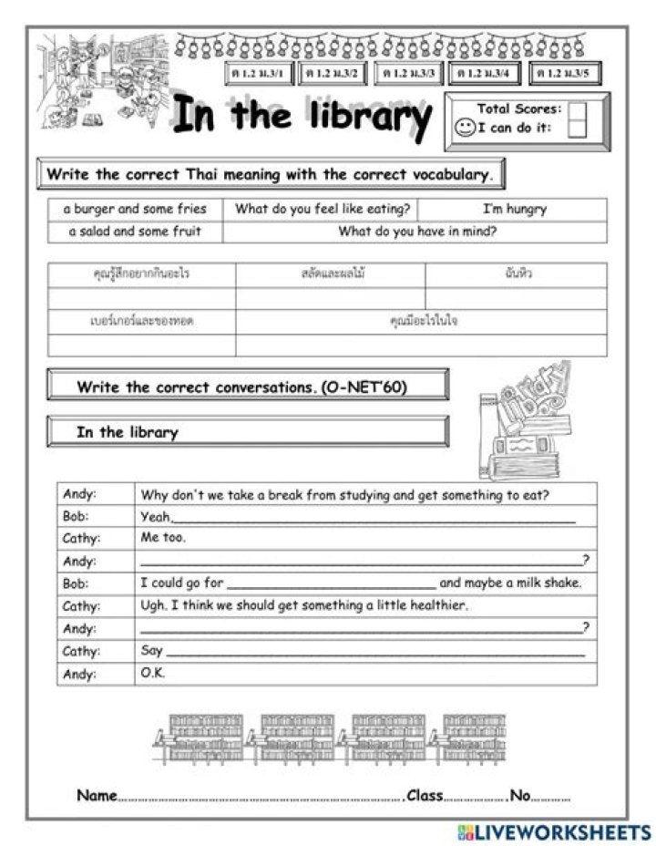 Free Printable Library Skills Worksheets PDF for Students