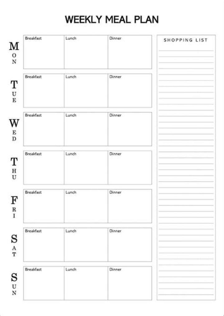 Free Printable Meal Planner with Grocery List PDF – Save Time & Money