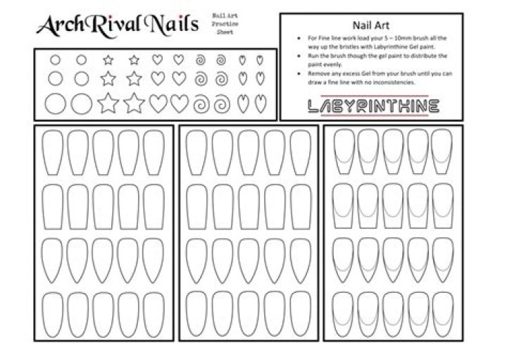 Free Printable Nail Art Practice Sheet PDF – Perfect for Beginners