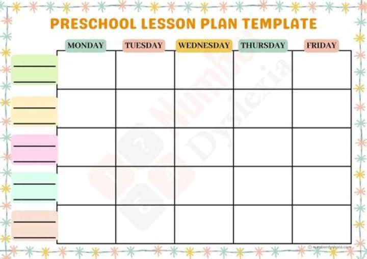 Free Printable Preschool Lesson Plans PDF for Teachers & Parents