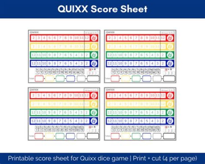 Free Printable QWIXX Score Sheets & Game PDFs – Download Now