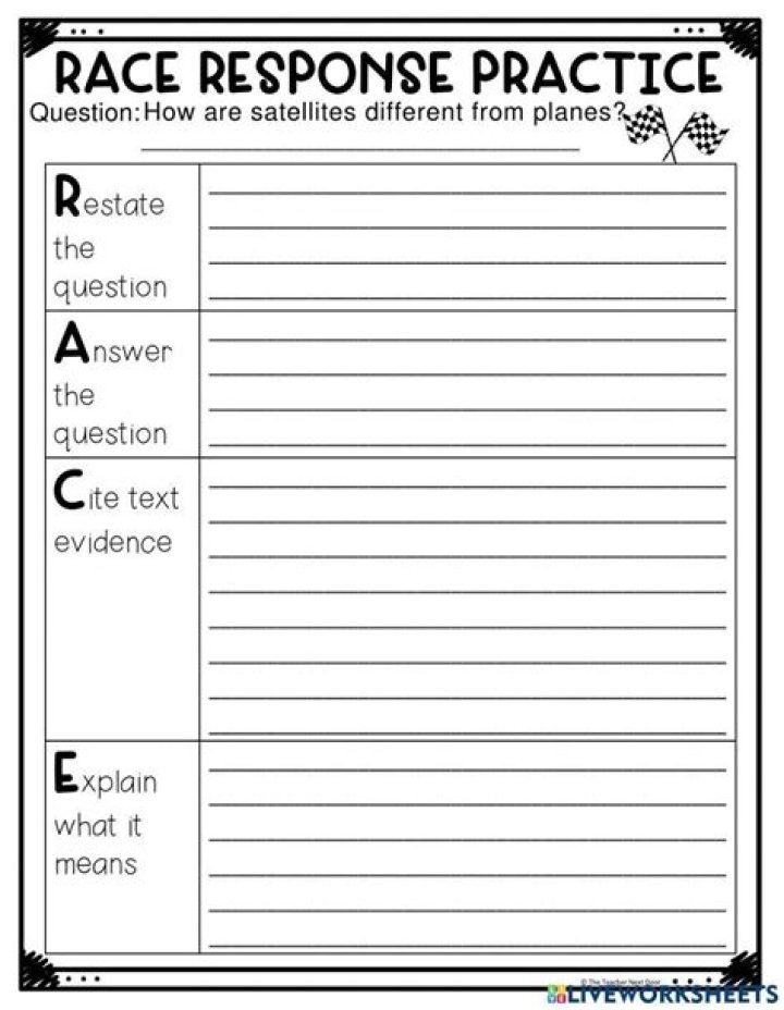 Free Printable Race Strategy Practice Worksheets PDF for Racers