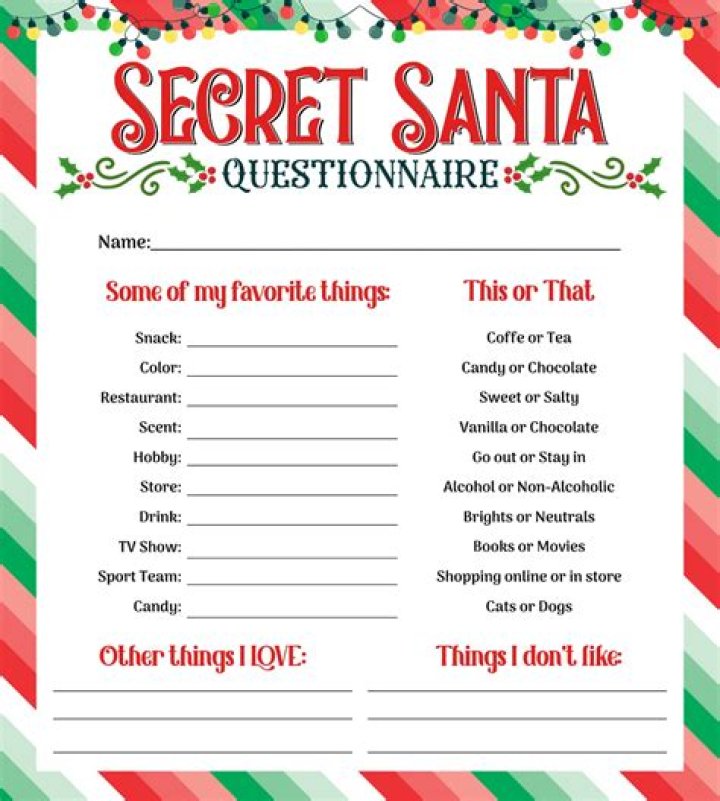 Free Printable Santa List PDF for Kids & Adults