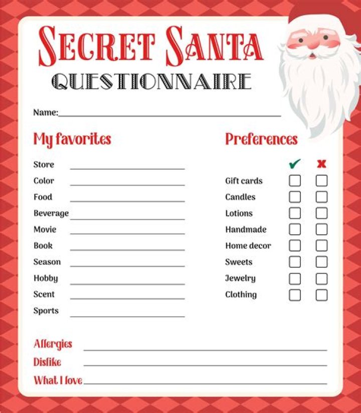 Free Printable Secret Santa List PDF – Easy & Fun Holiday Gift Guide