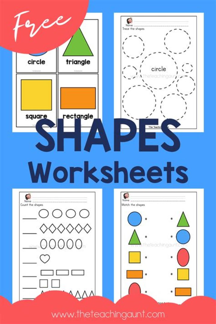 Free Printable Shapes Worksheets PDF – Instant Download