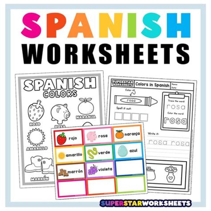 Free Printable Spanish Worksheets for Beginners PDF | Instant Download