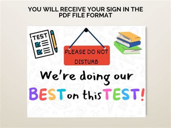 Free Printable Testing Signs for Classrooms PDF – Instant Download