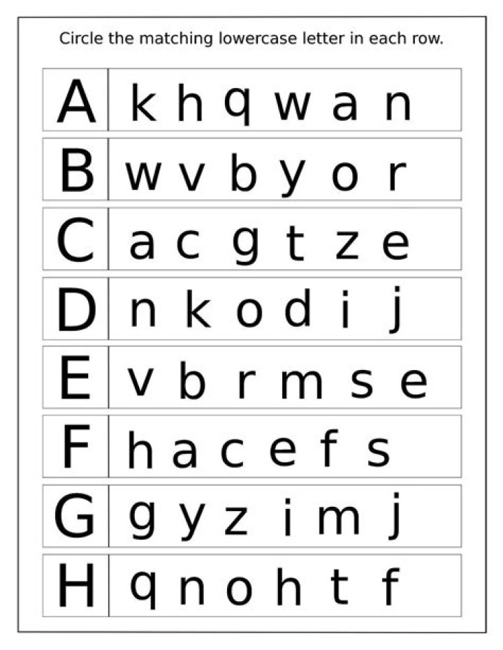 Free Printable Uppercase and Lowercase Letters Worksheets PDF