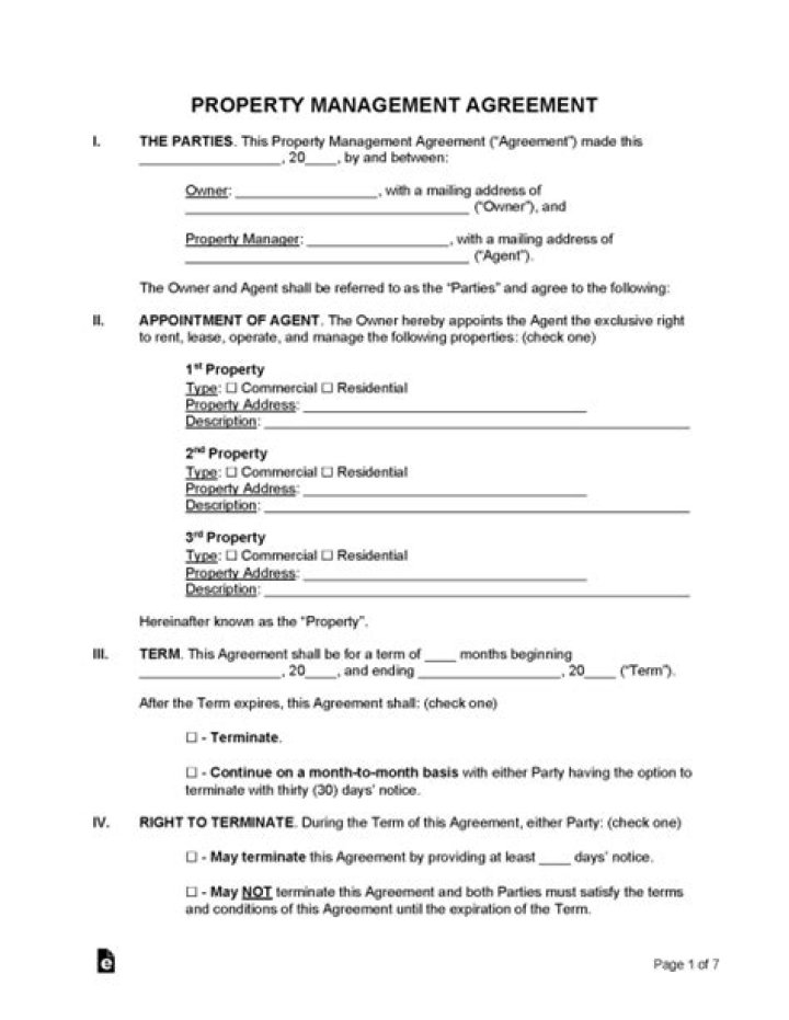 Free Property Management Agreement PDF – Download Now