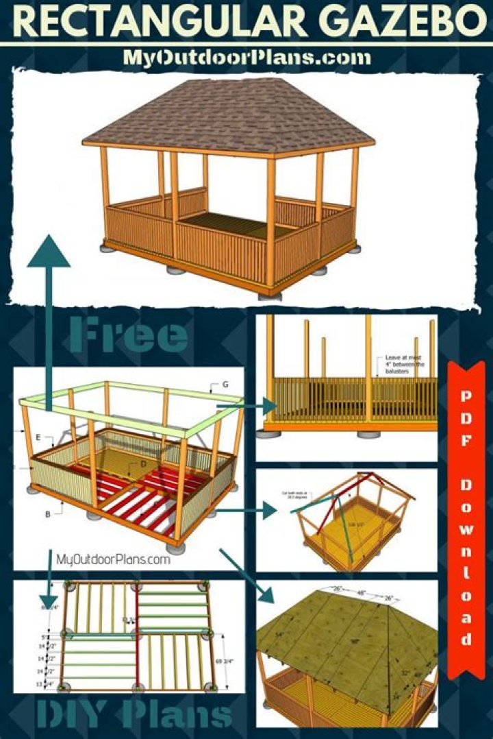 Free Rectangular Gazebo Plans PDF for Easy DIY Construction