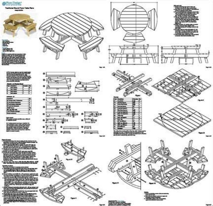 Free Round Picnic Table Plans PDF – Instant Download