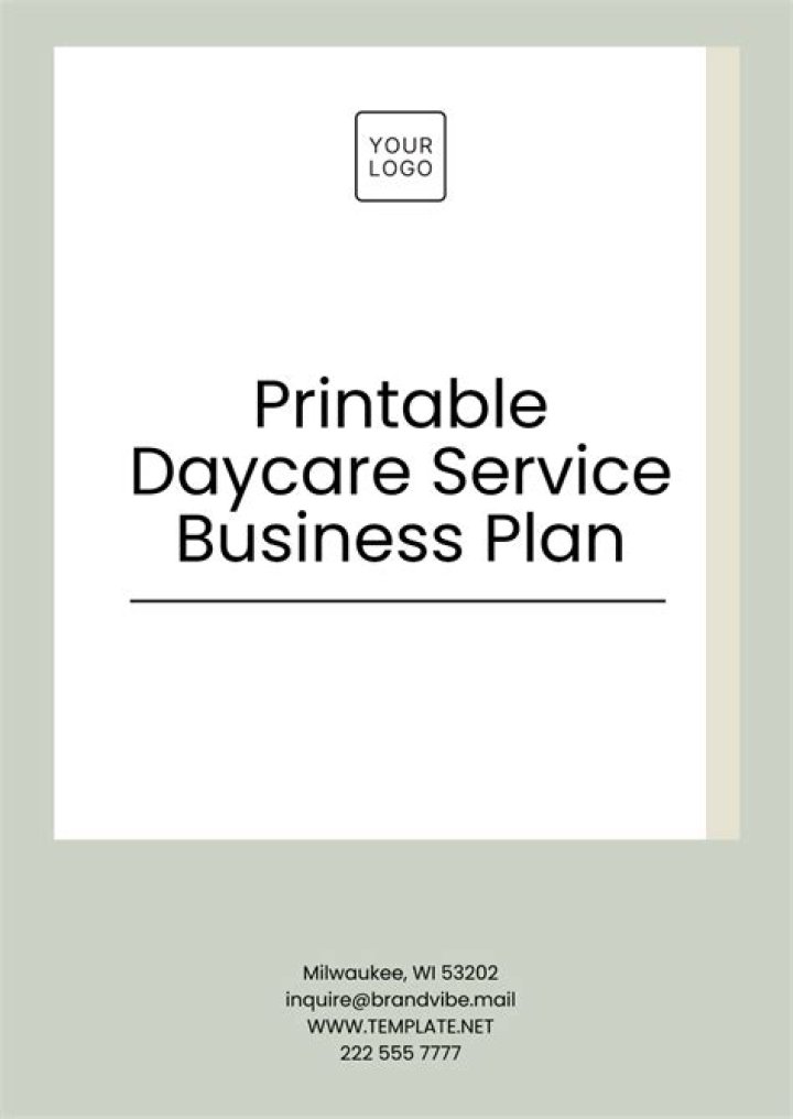 Free Sample Business Plan for Daycare Center – Download Now in PDF
