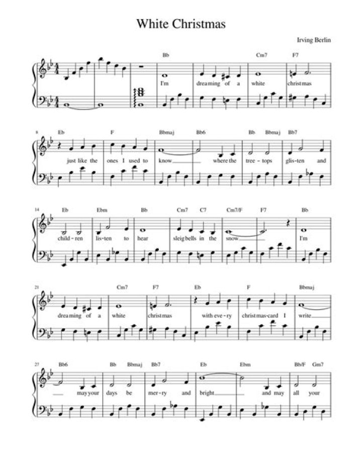 Free White Christmas Sheet Music PDF – Download Instantly
