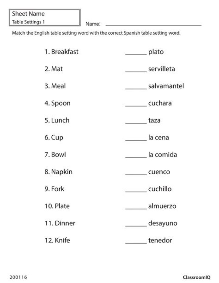 Free Spanish Worksheets PDF – Printable Learning Resources for All Levels