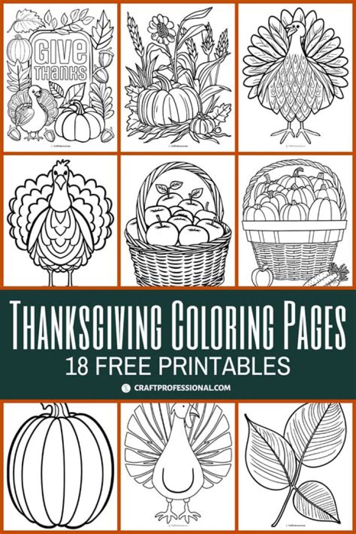 Free Thanksgiving Coloring Sheets PDF – Print & Color Today!