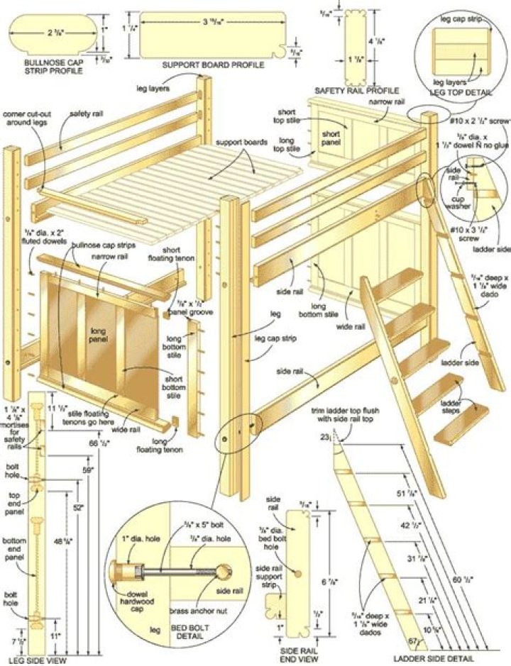 Free Twin Loft Bed Plans PDF – Download Instant Construction Blueprints