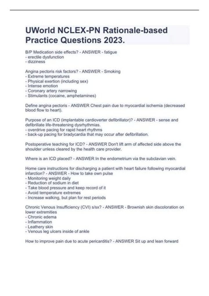 Free UWorld NCLEX Questions PDF for Instant Practice