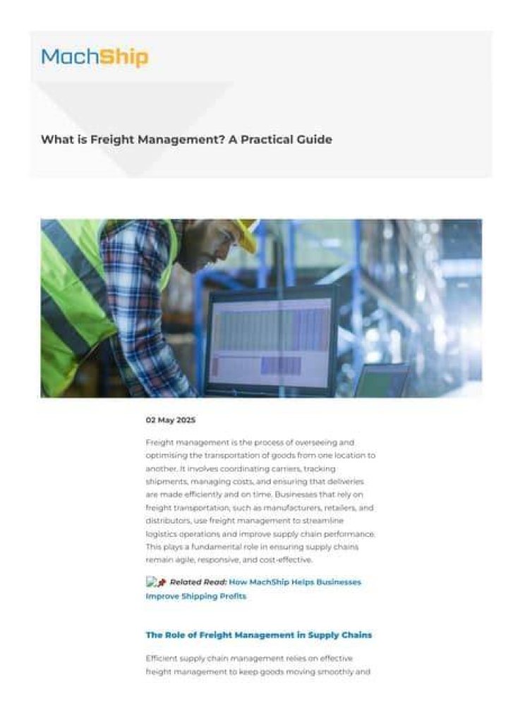 Essential Freight Management PDF Guide: Optimize Logistics & Reduce Costs